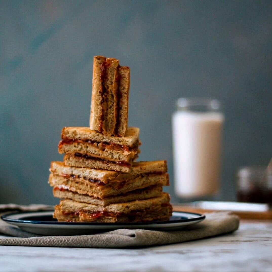 Some days of this pregnancy I feel like PB&amp;J is how I'm surviving. It's a balance of sweet and salty, and heaps of comfort food nostalgia to get me to my next meal.

This version was a classic growing up--the Triple Decker Peanut Butter and Jelly