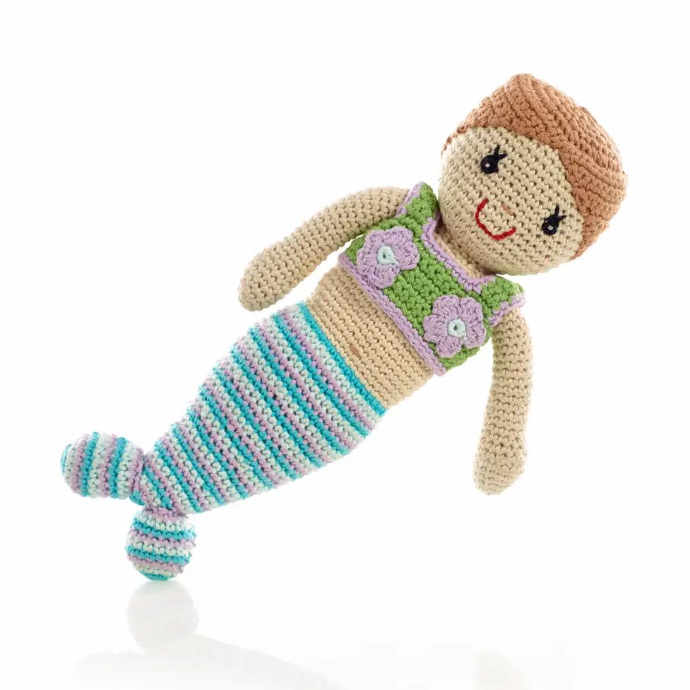 Handmade Mermaid Doll in Turquoise