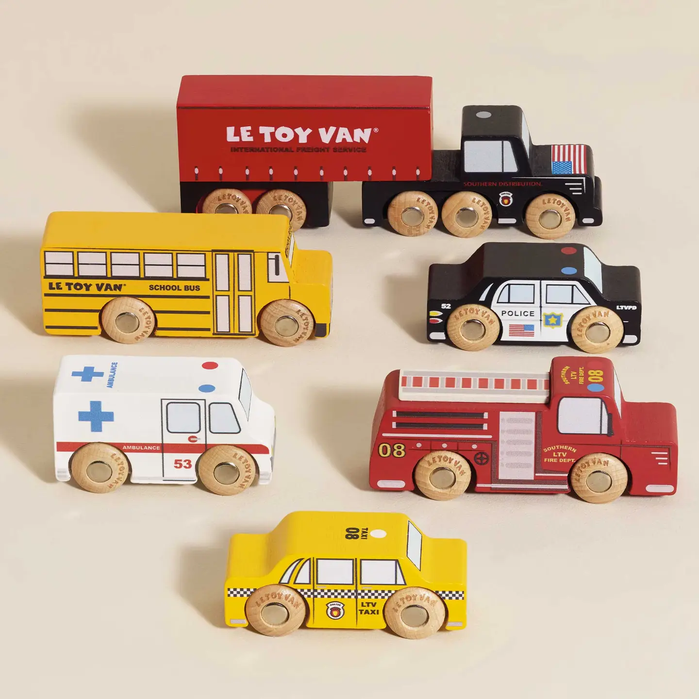 American Wooden Car Set