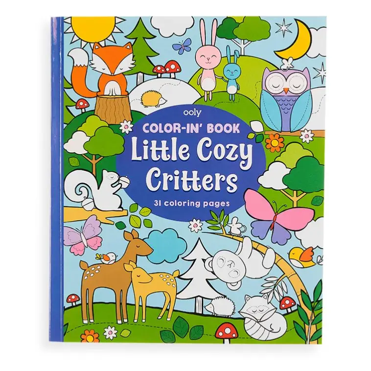 Color-in' Book: Little Cozy Critters (8" X 10"; 31 Pages)