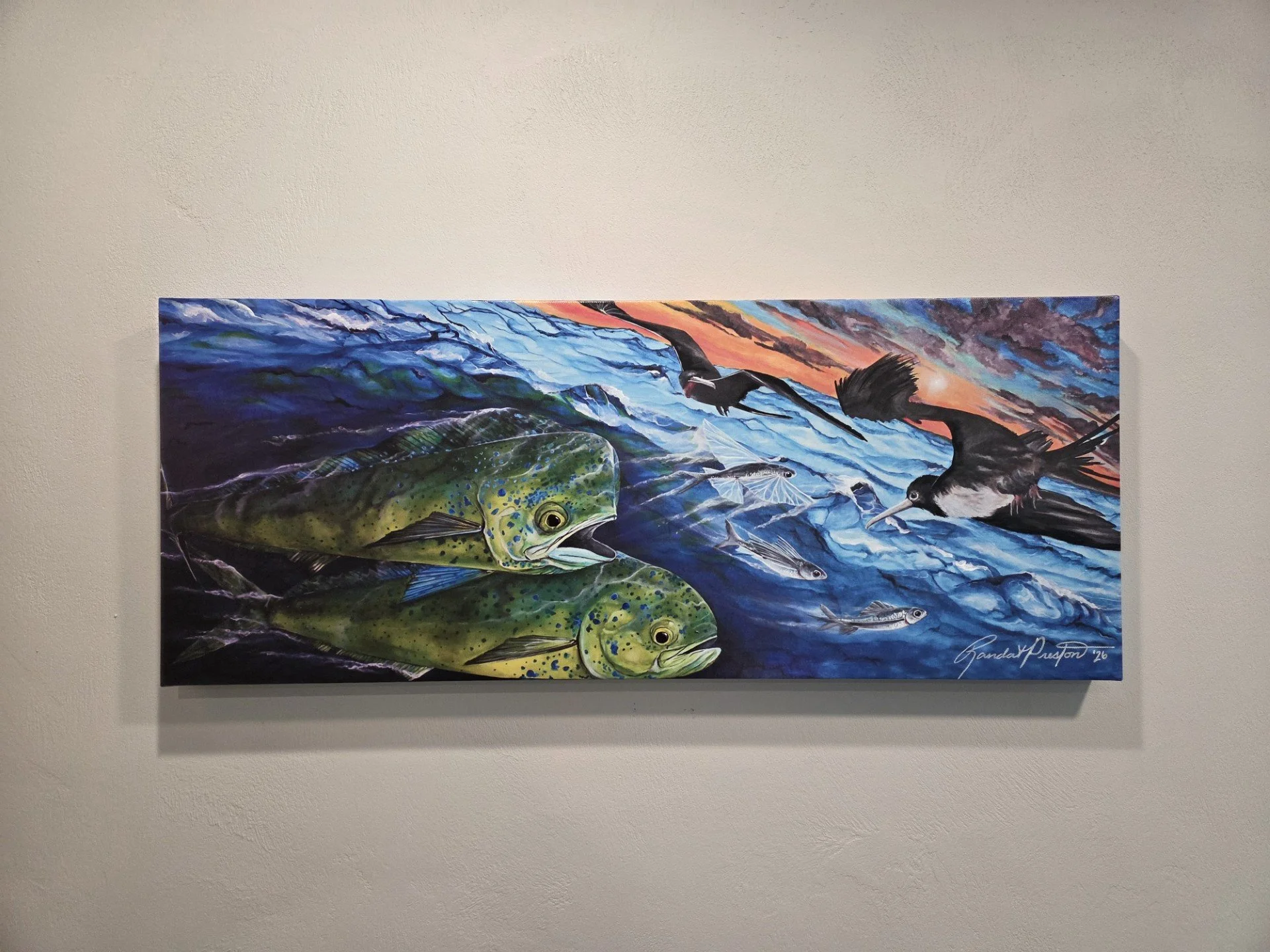 "Mahi Summer" Gallery Wrapped Canvas Print  12" x 30"