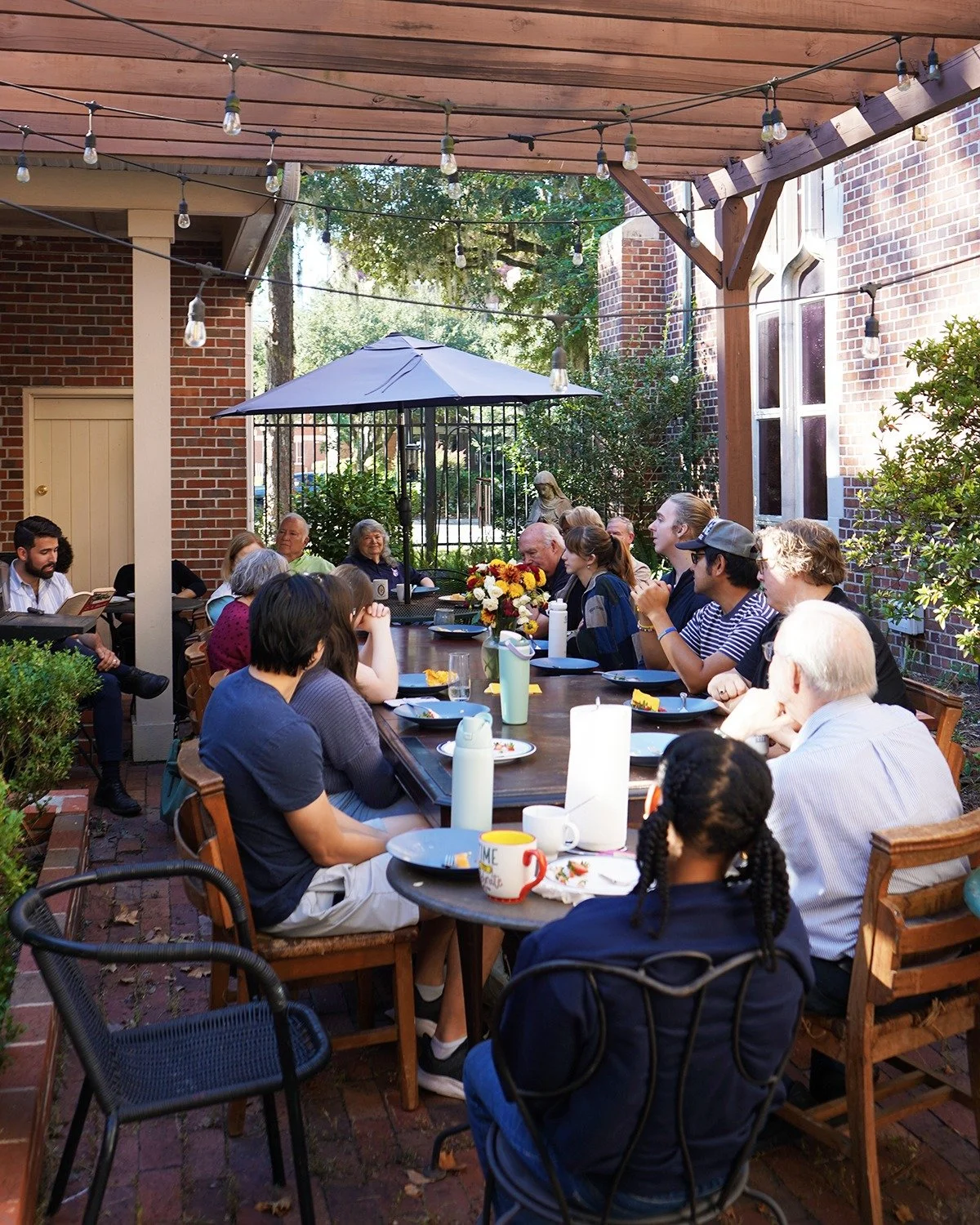 We were so happy for some clergy in the Santa Fe region to crash Breakfast Club this morning. #dioflfeast