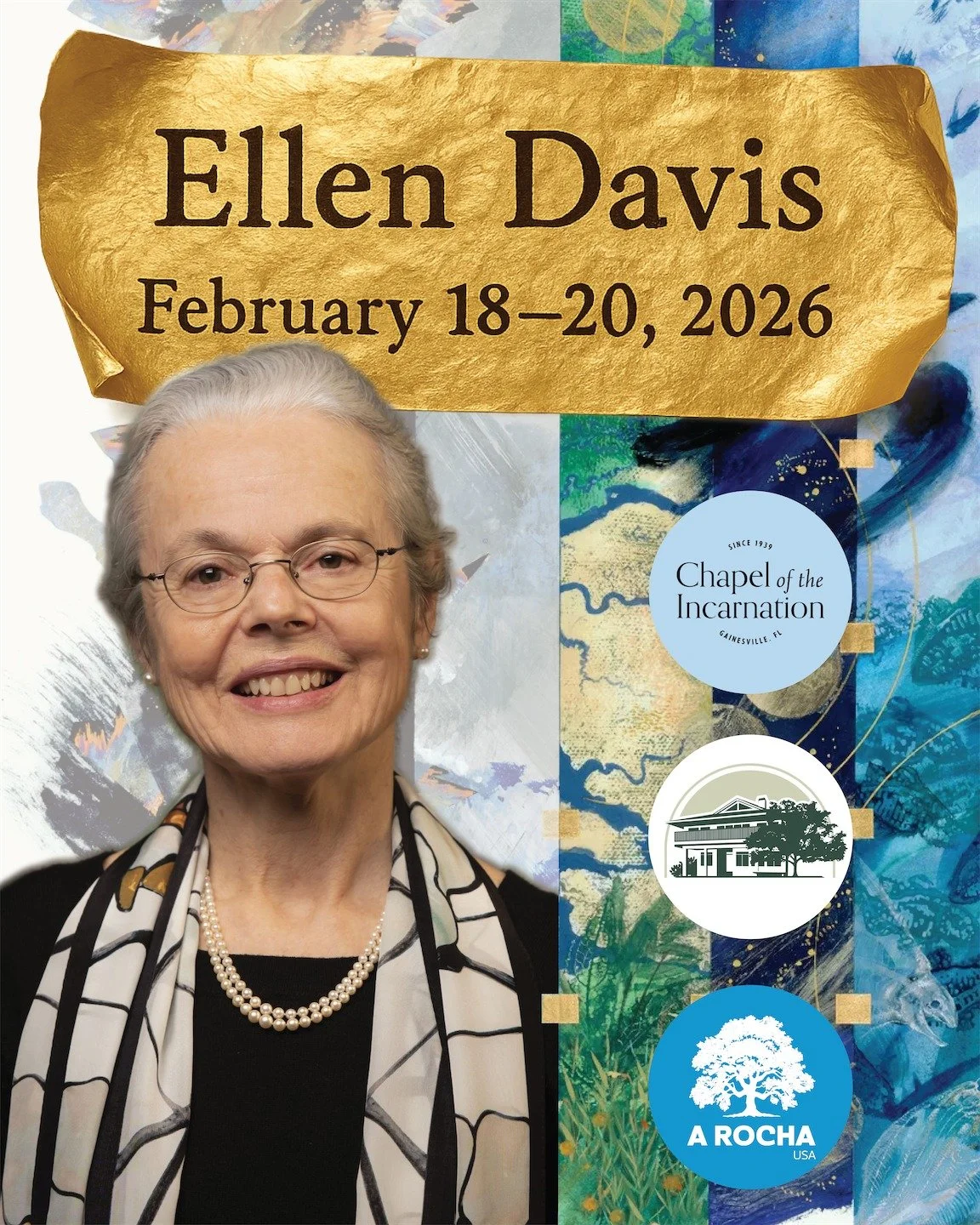 We are thrilled to have Dr. Ellen Davis with us at the Chapel this Spring. Save the dates: February 18-20

Ellen Davis is Amos Ragan Kearns Distinguished Professor of Bible and Practical Theology at Duke Divinity School.

She is the author of twelve 