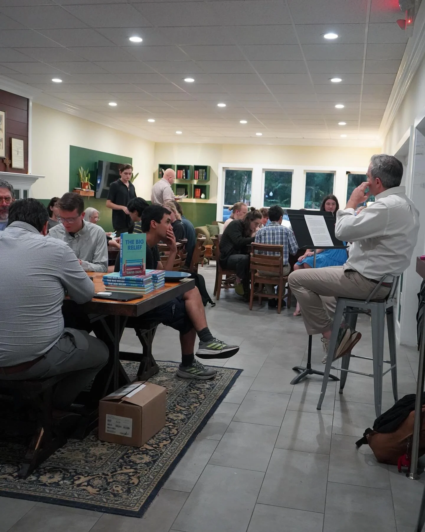 We loved having @davezahl with us this evening at the Chapel! #thebigrelief #dioflfeast