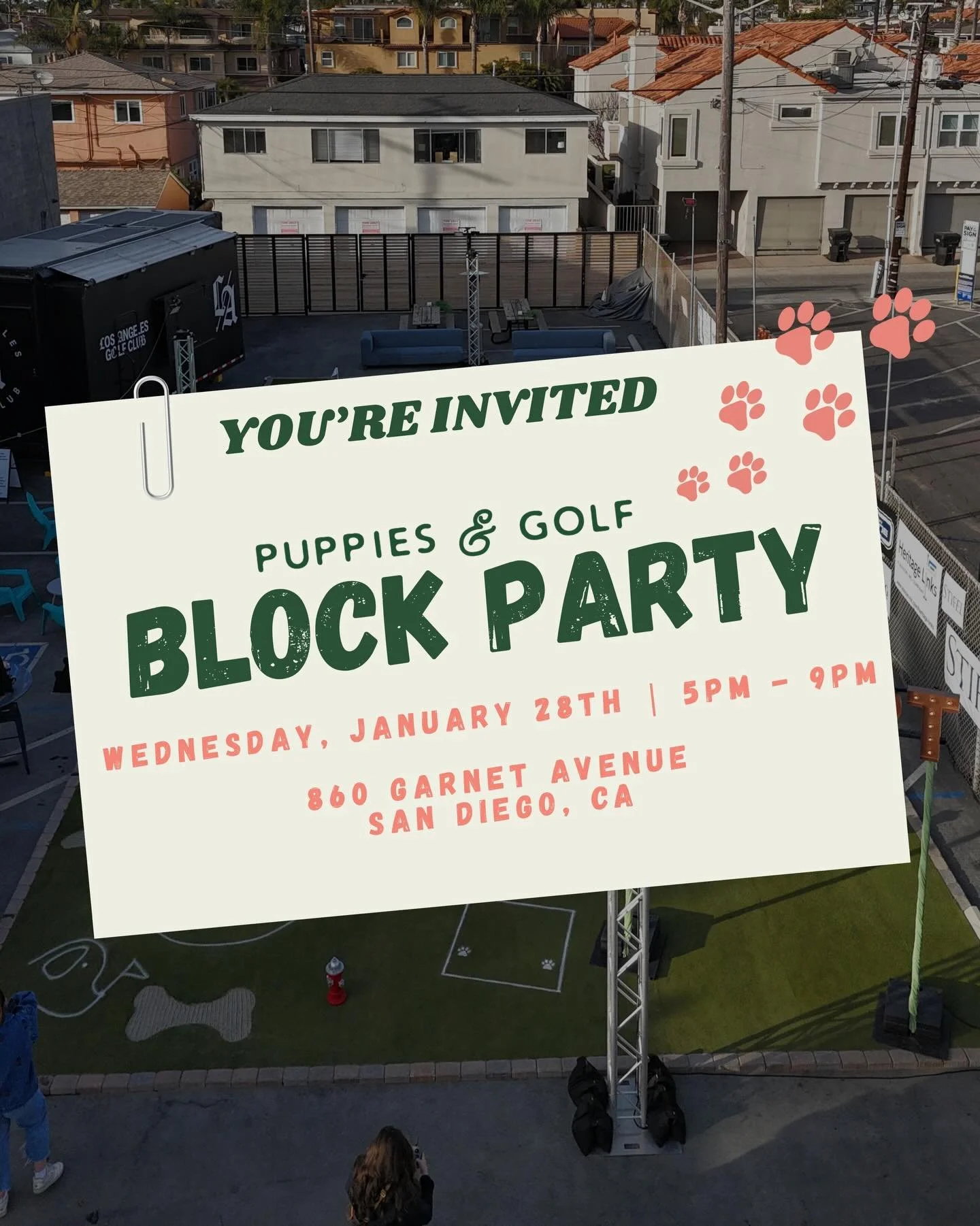 You&rsquo;re invited! 🐶⛳

Join us for the Puppies &amp; Golf Block Party on Wednesday, January 28 from 5&ndash;9 PM at @mavericksbeachclub 

Pups, putting, cocktails, and community! We&rsquo;ll see you there! 🐾

#Puppiesandgolf #Adoptdontshop #Bloc