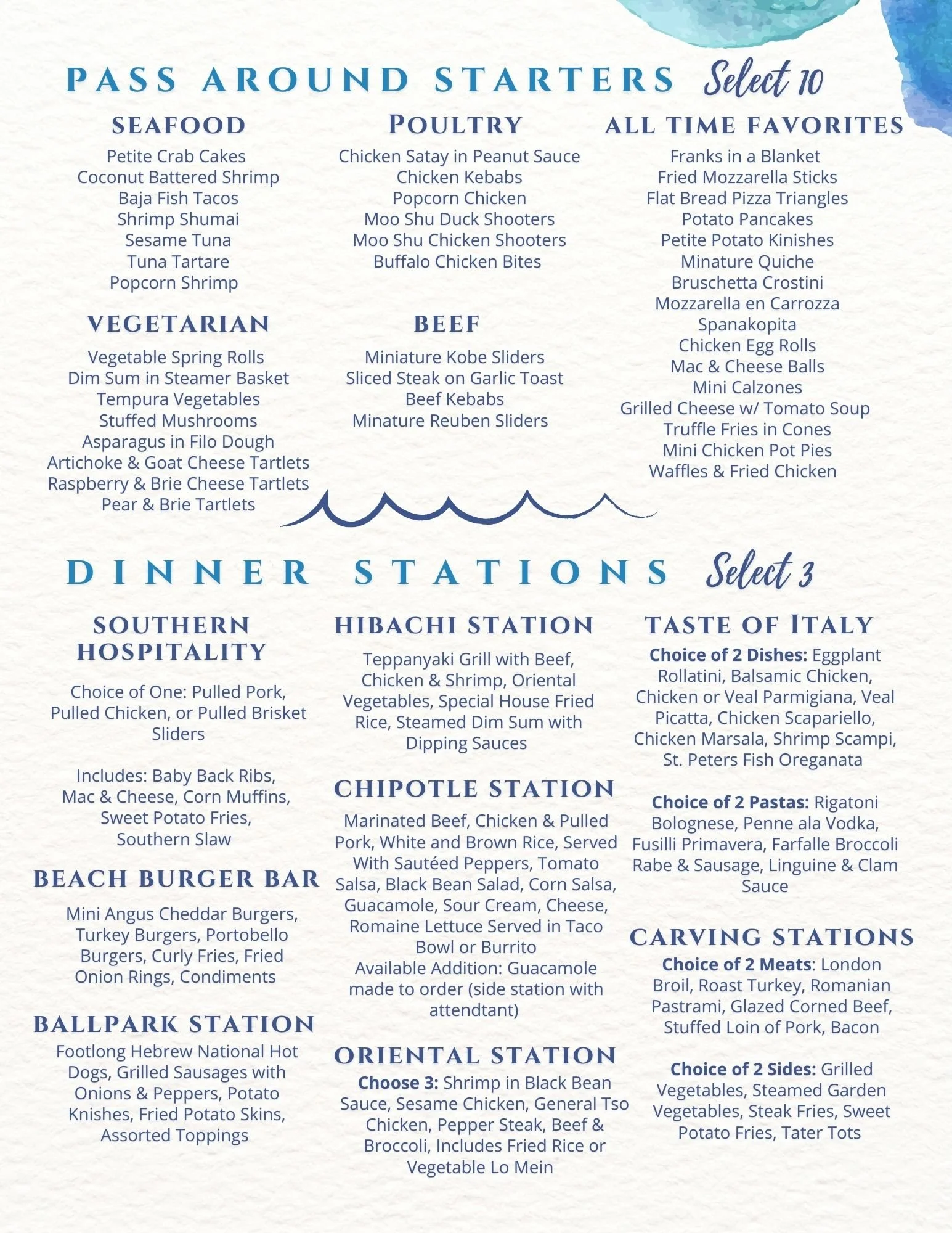 Catering — The Sands Atlantic Beach