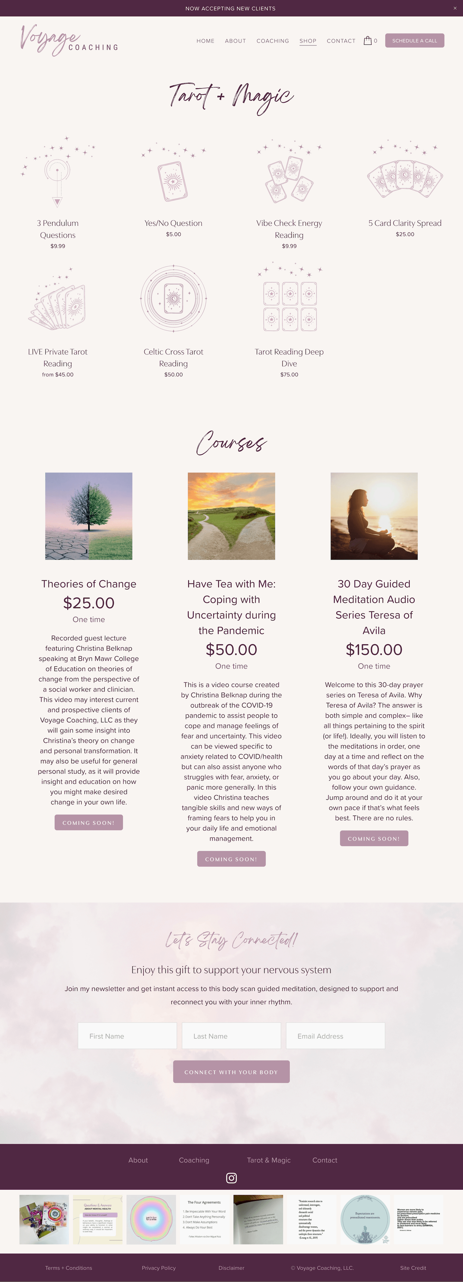 Designing Your Services and/or Shop page
