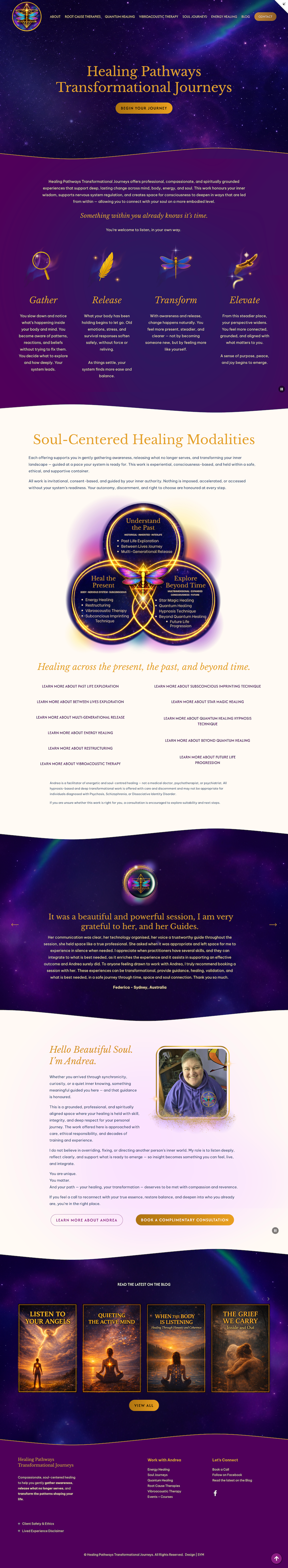 Healing Pathways | Spiritual Website Design for Energy Healer | Squarespace