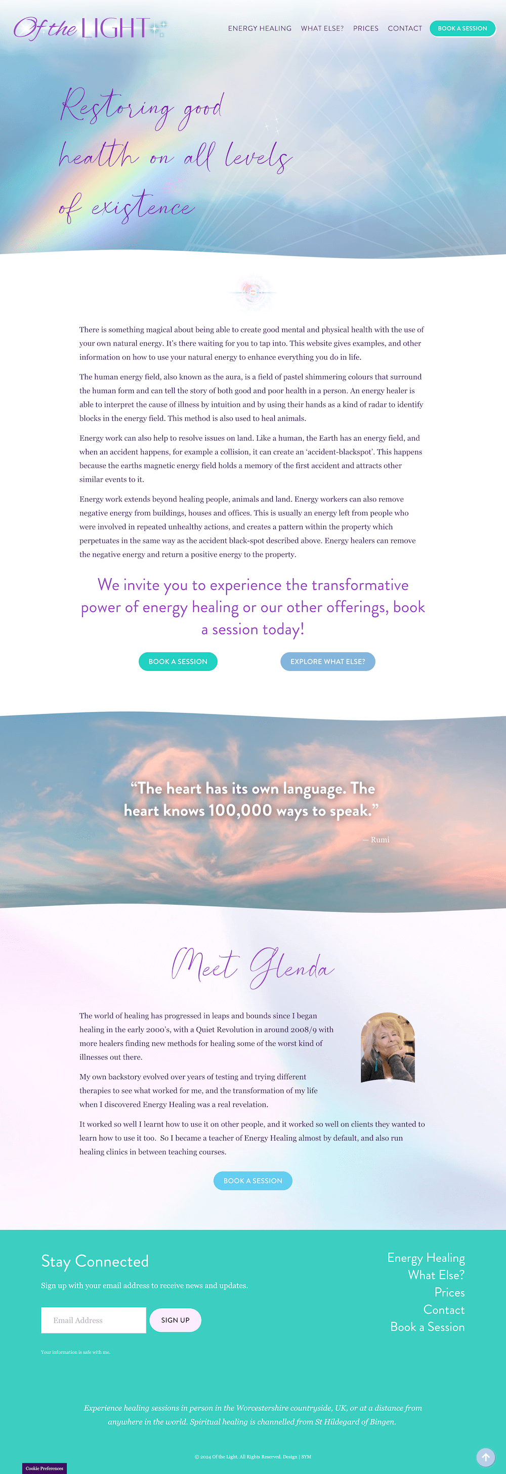 Website Design for Energy Healer