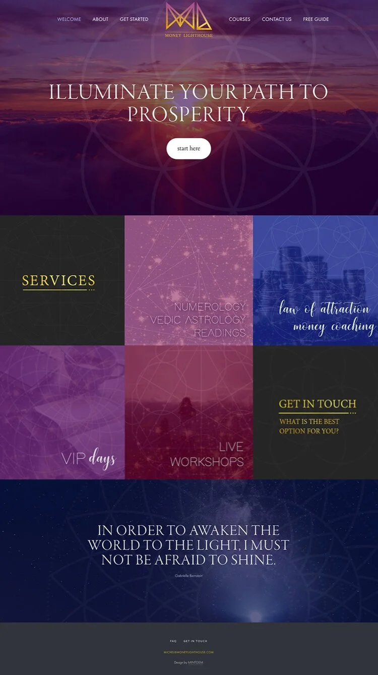 Website Design for Financial Spiritual Leader