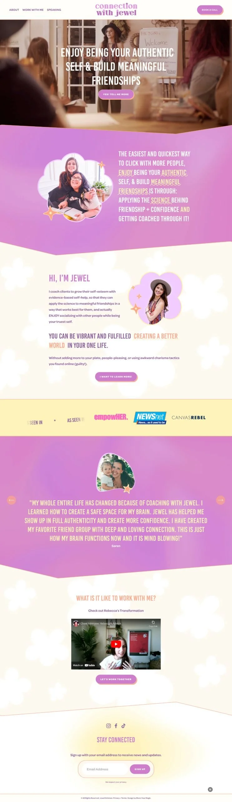 Connection with Jewel | Website Design for Therapists | Squarespace
