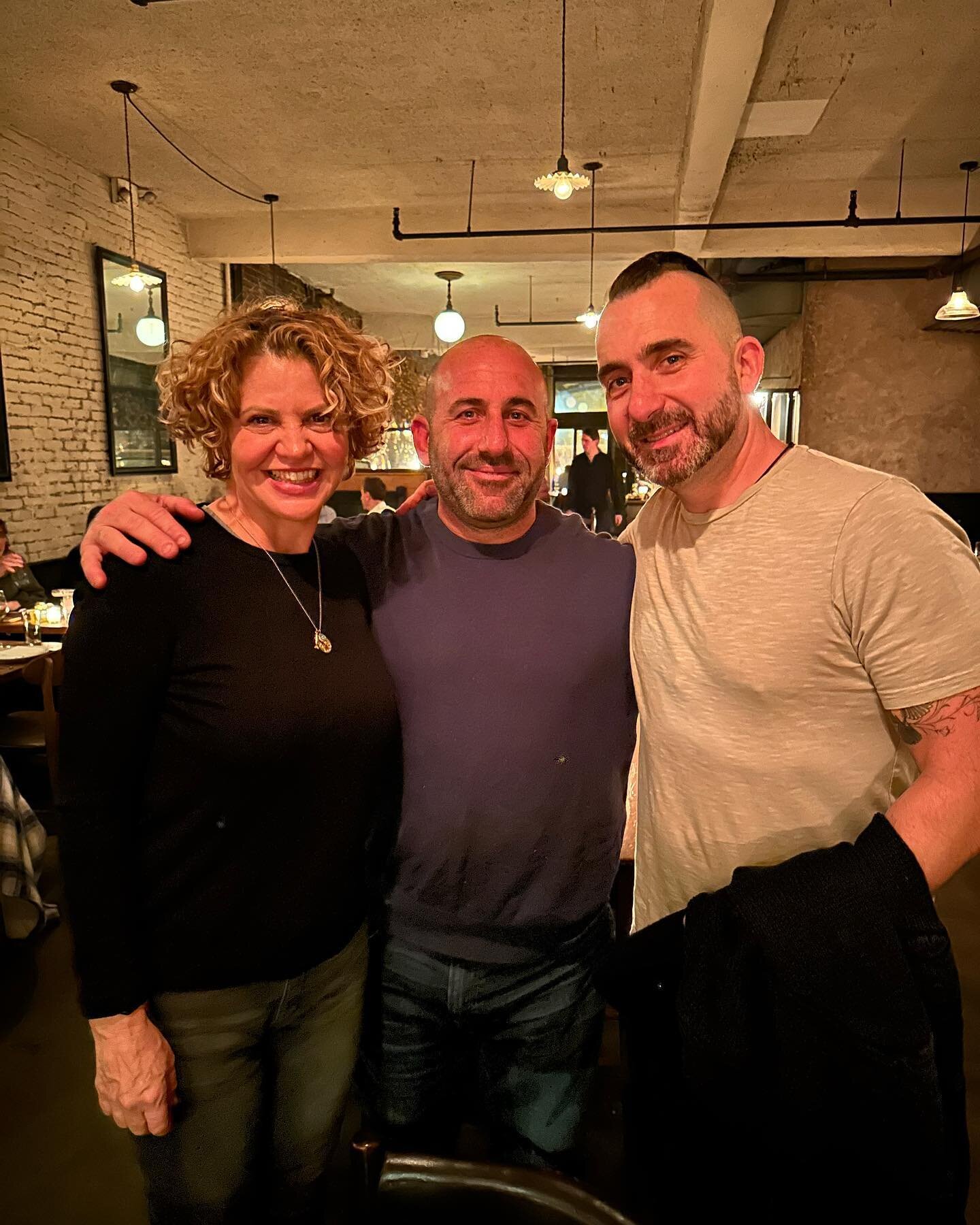 Love it when client roll through town.  Great two days having dinner with @chefmichy at @peasantnyc with @marcforgione and then hanging with the one and only @ninacompton and @nolarrymiller last night at the opening of @americanexpress centurion loun
