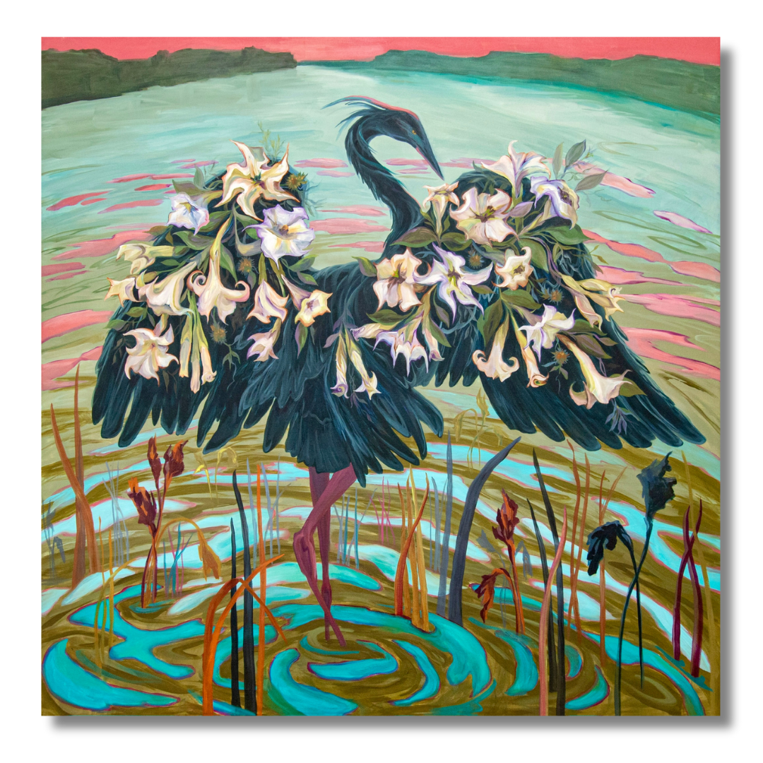 "The Common Thing is a Miracle I" Oil and acrylic on canvas, 50 x 50" (2025)