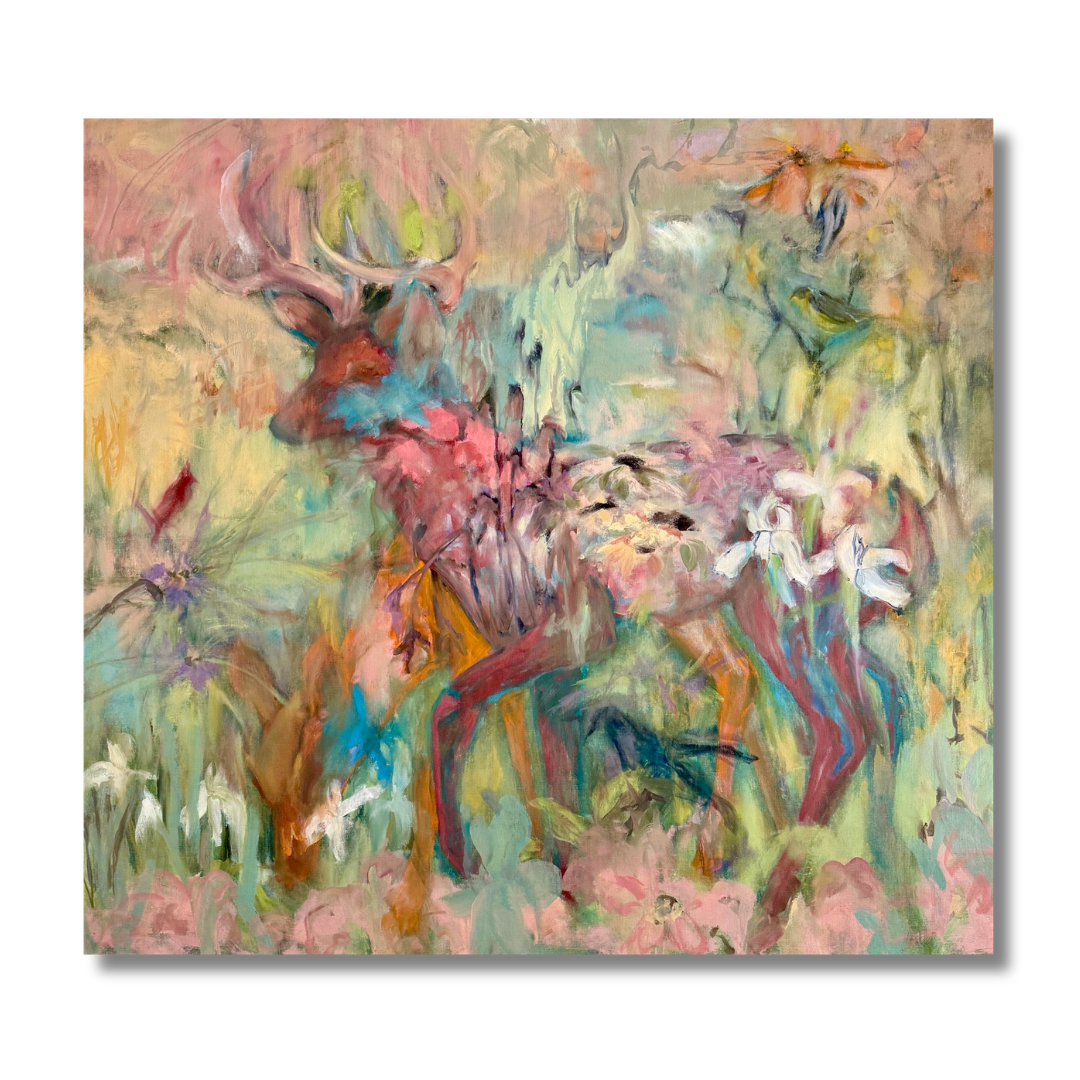 "A Whisper in the Woods" Oil on Linen,  44 × 48"  (2026)