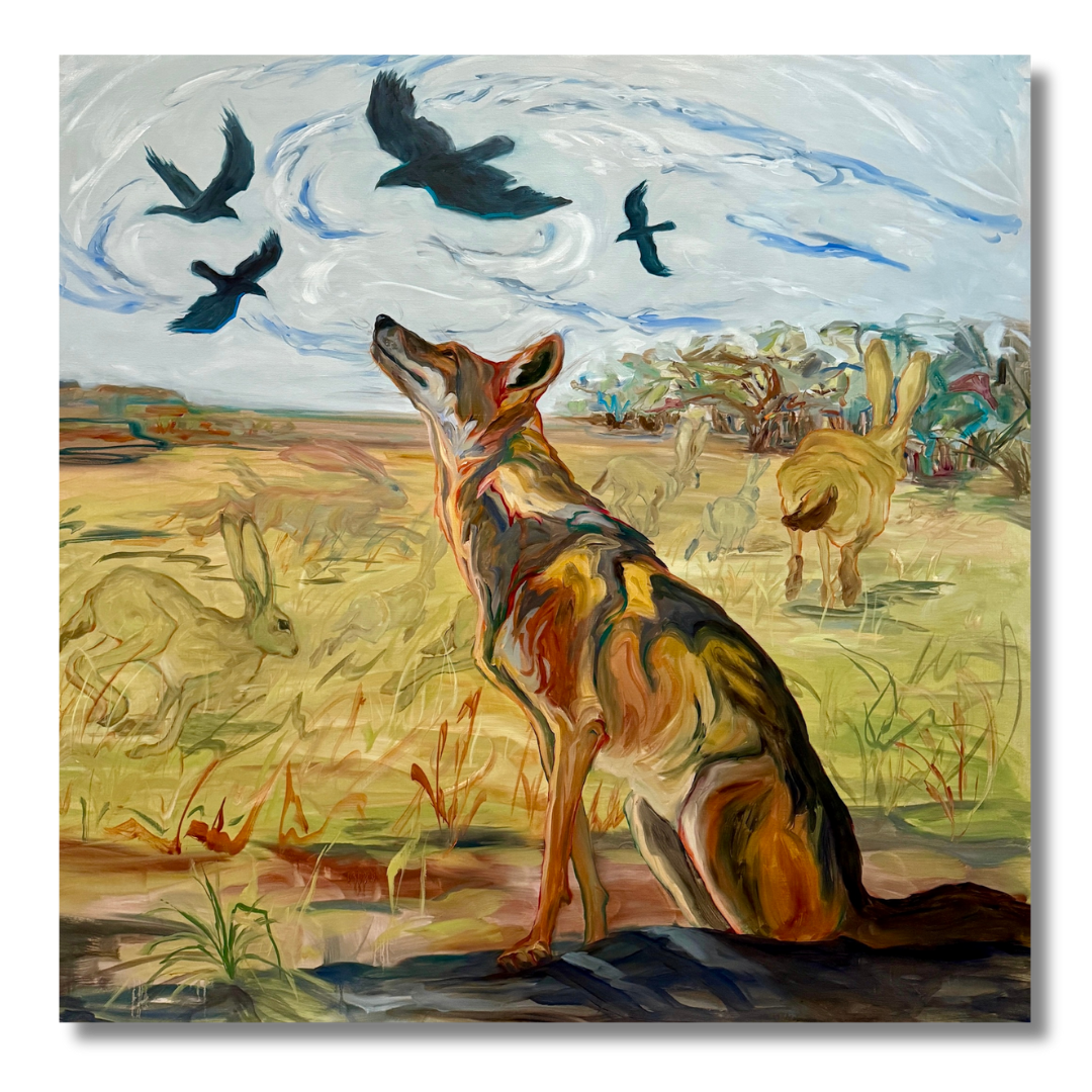 "Silent Partners" Oil on linen, 48 x 48" (2025)
