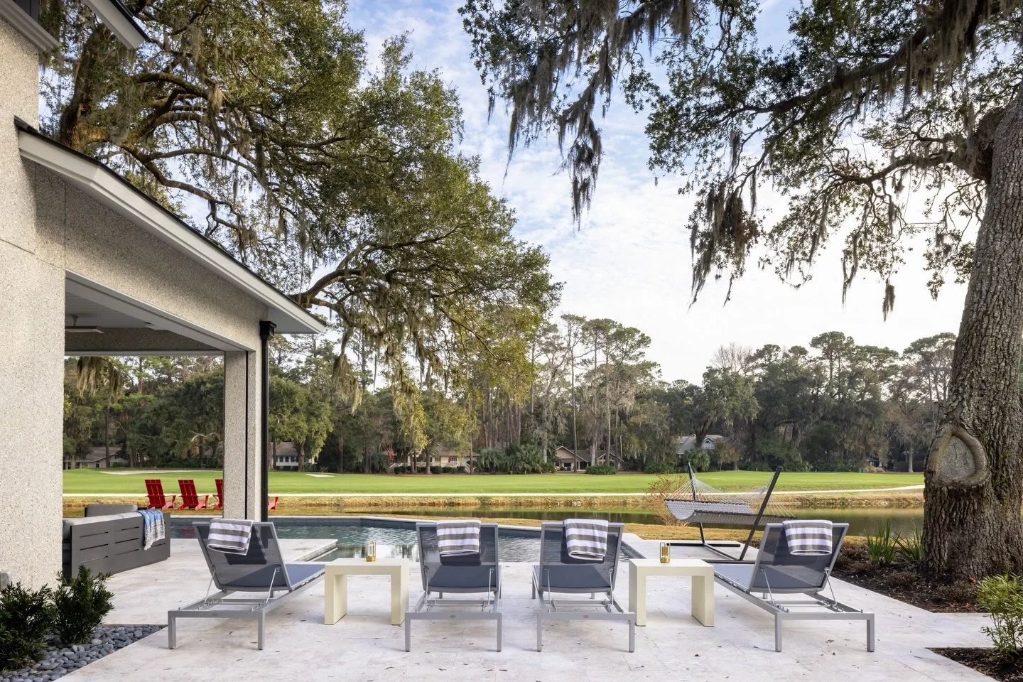 3 pro tips for golf course living ⛳️:

1. Design with views in mind. 🌅 Large windows and outdoor living spaces let you enjoy the scenery and maybe watch some swings, yet you won&rsquo;t be sacrificing your privacy.
2 Plan your landscaping. 🌾🌴Choos