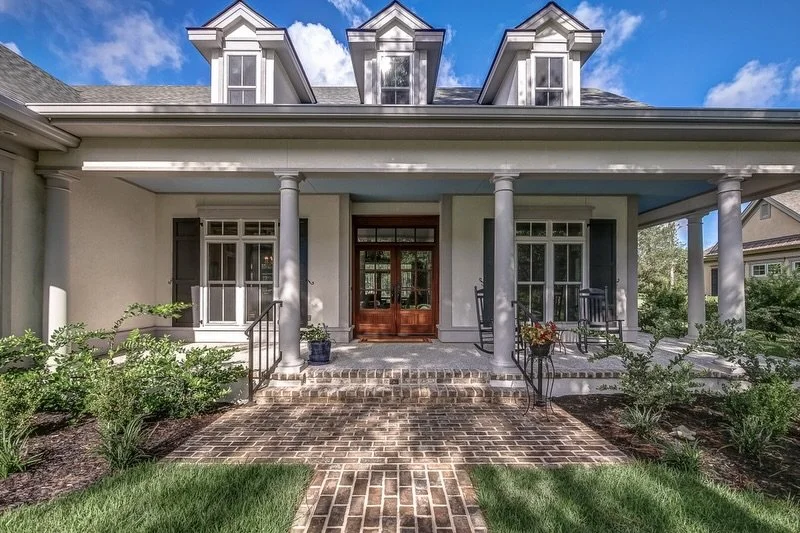 Before &amp; After!  The design to the finished project! 🏡 

.
.
.
#homebuilder #exteriordesign #customhomes #hiltonheadisland #beforeandafter