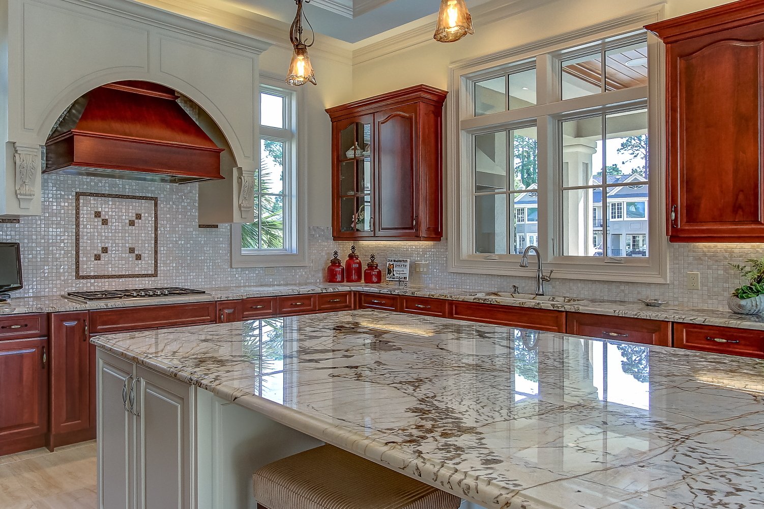 Marble Counters in New Kitchen