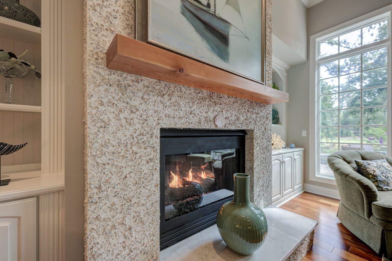 Beach Shell Fireplace Surround