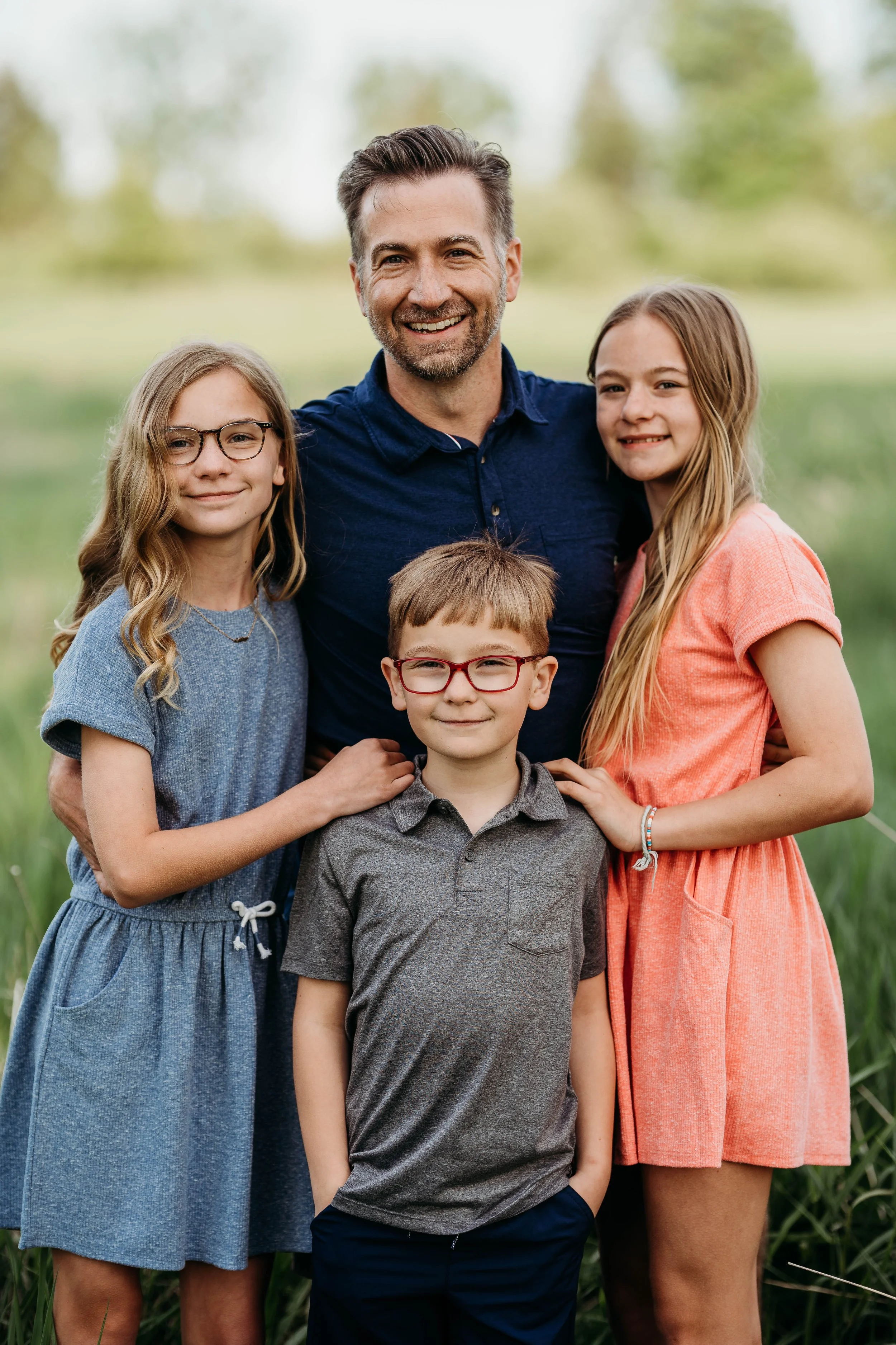 Marc Eickholt and his three children