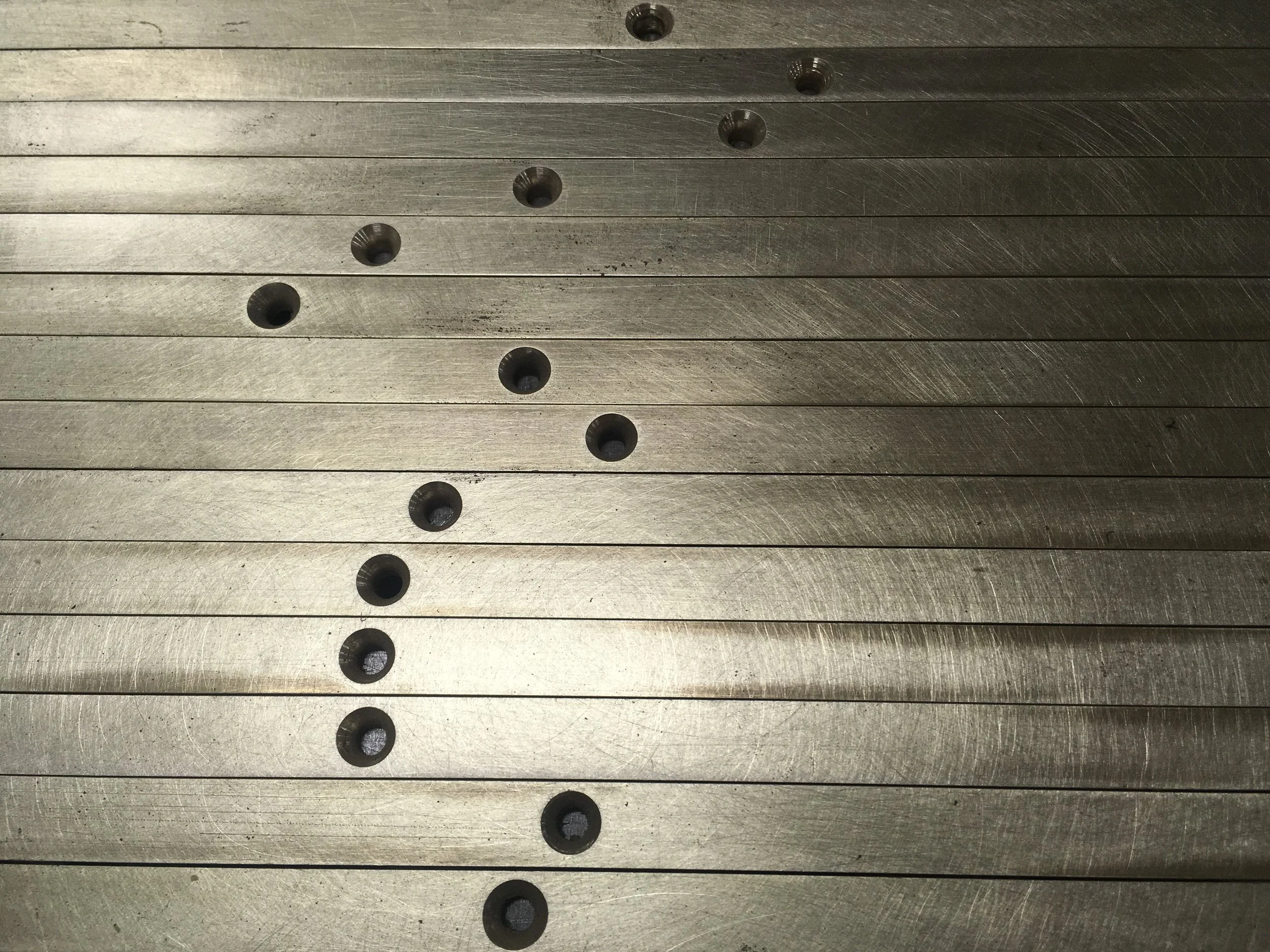 Custom brass mullions for windows.