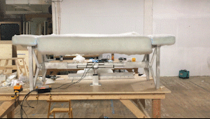 Kinetic couch/bed in action.