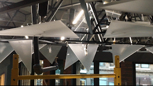 Kinetic sculpture in action.