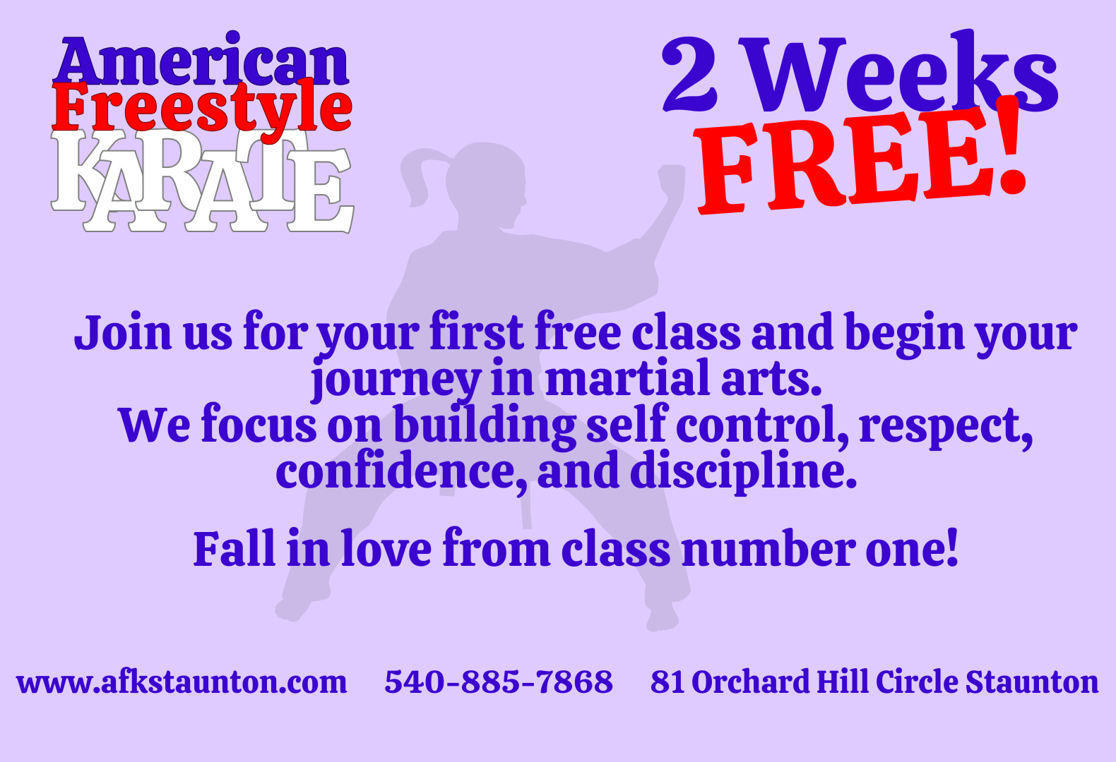 2 Weeks of Class - FREE!