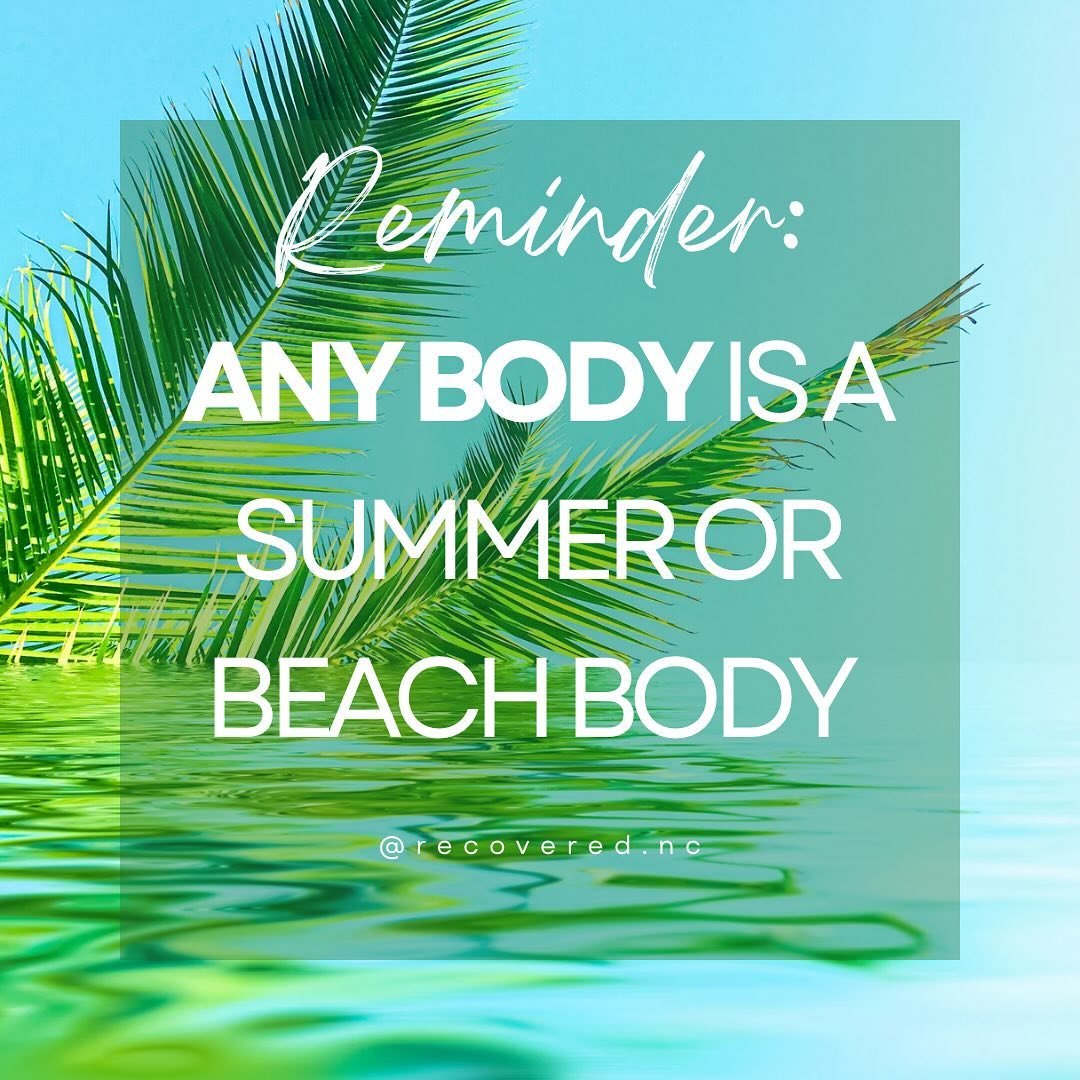 Period. End of story. 
.
.
.
As the weather gets warmer remember it does not mean your body needs to be restricted of fuel or exhausted through over exercise. ANY BODY is a body worthy of the beach and summer time.☀️🌊
.
.
.
#ed #edrecoverywarrior #e