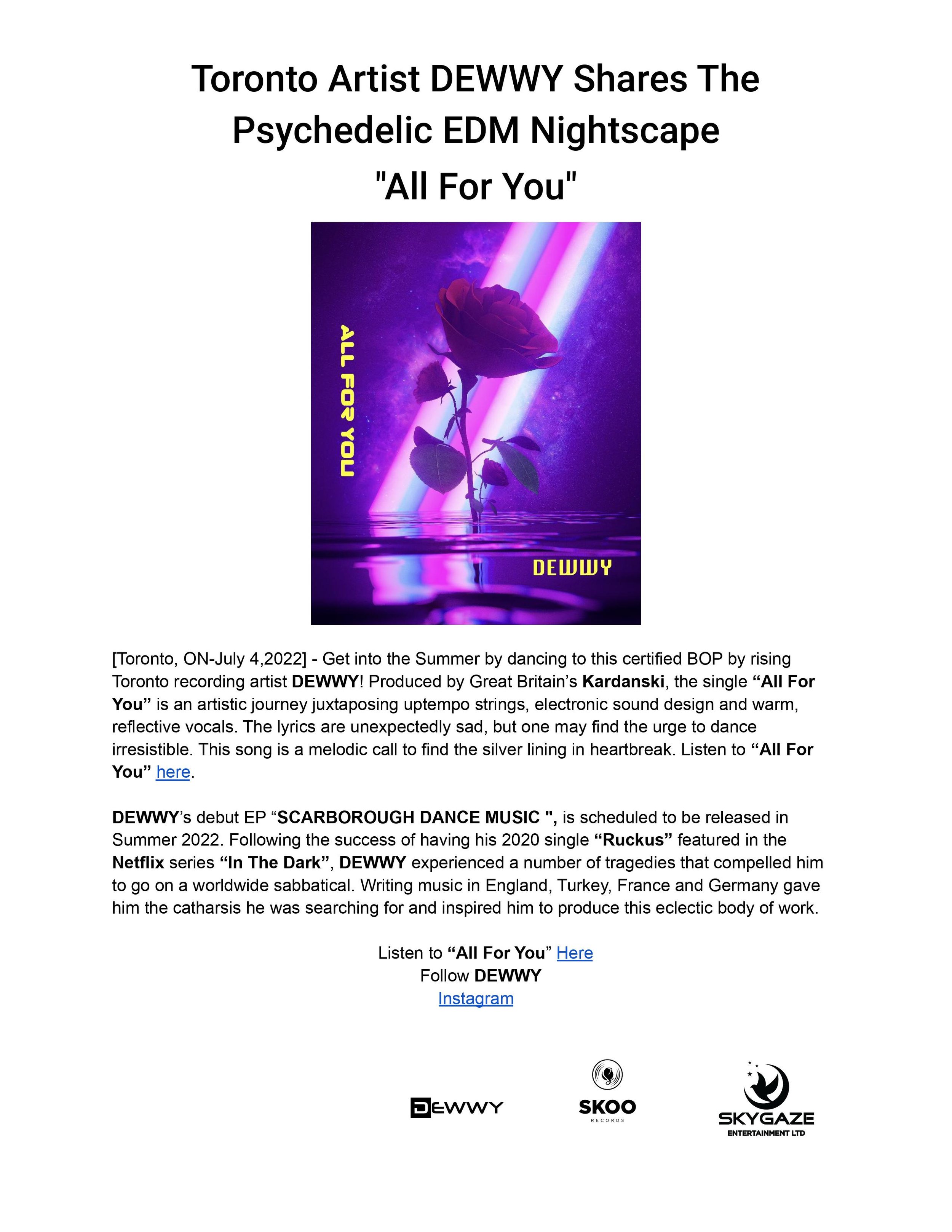 Toronto Artist Dewwy Shares The Psychedelic EDM Nightscape _All For You_   (2).jpg