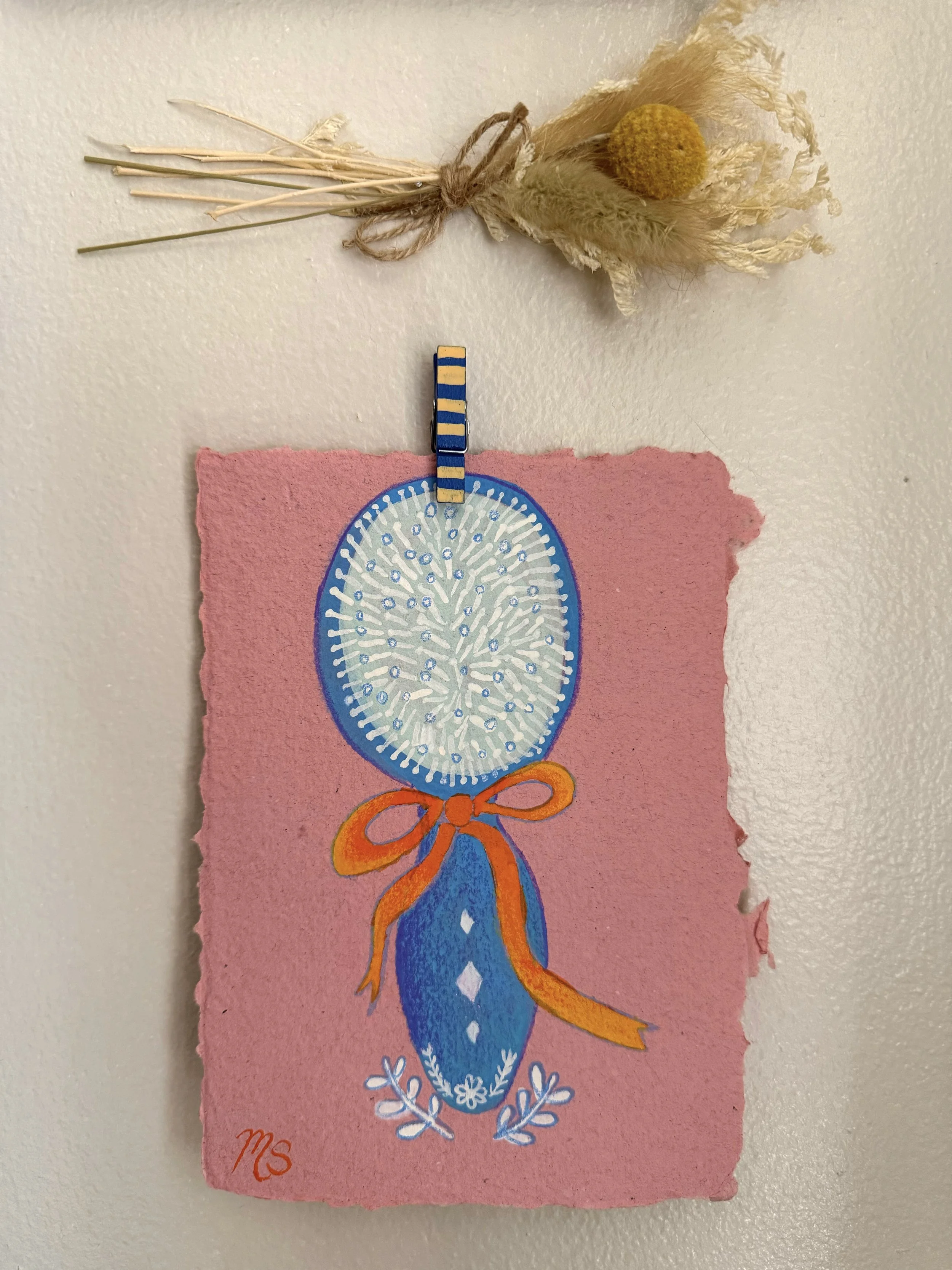 Hairbrush, Gouache