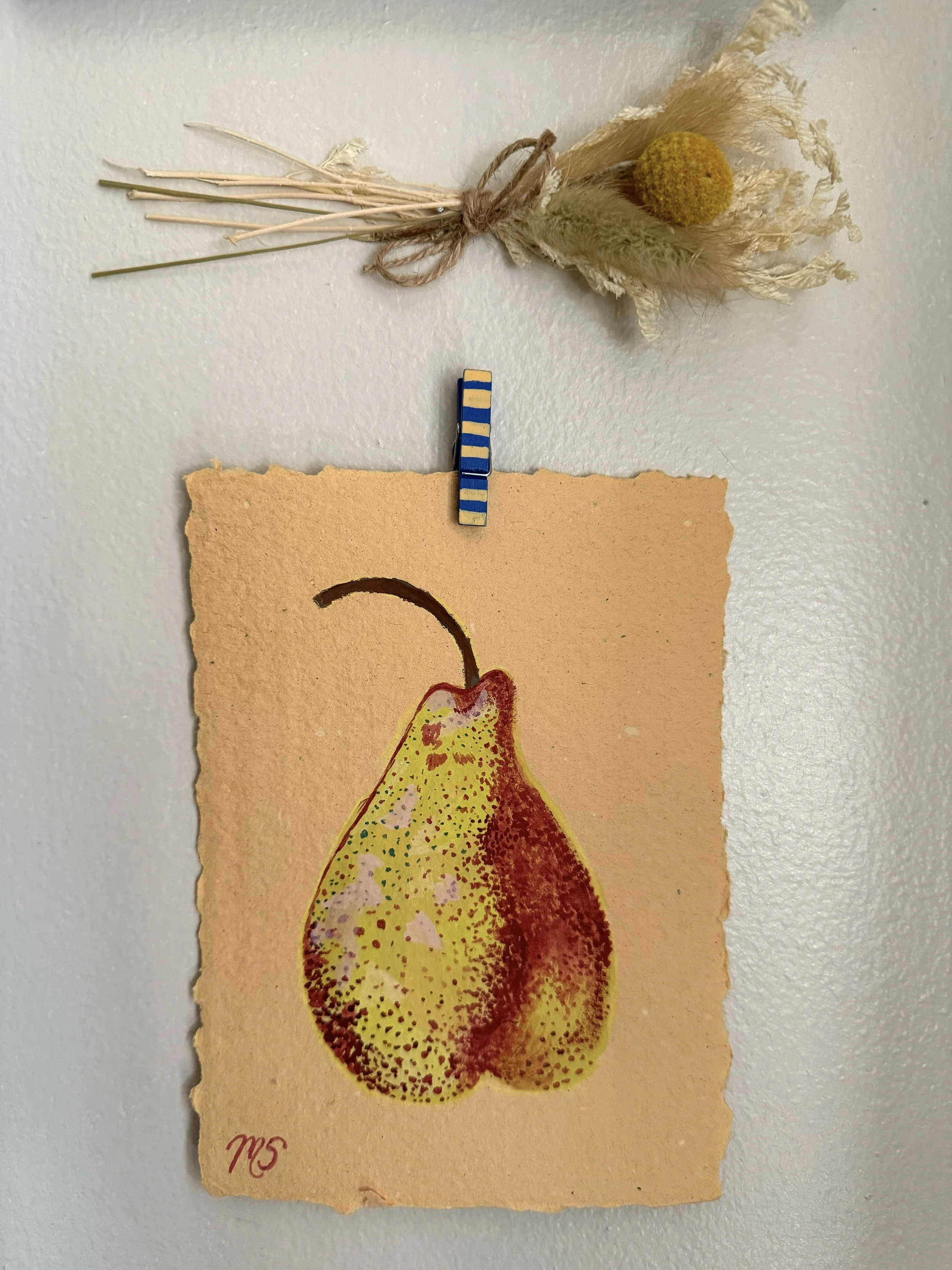 Juicy Pear, Gouache