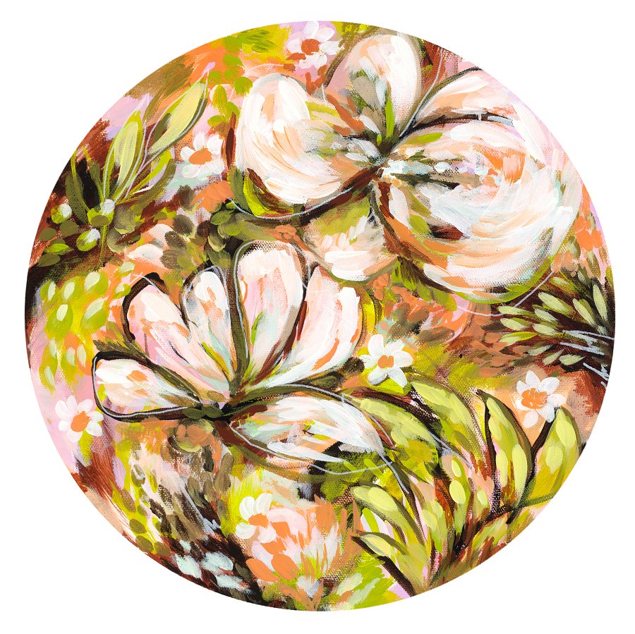 Peach Pirouette 10x10" - Original
