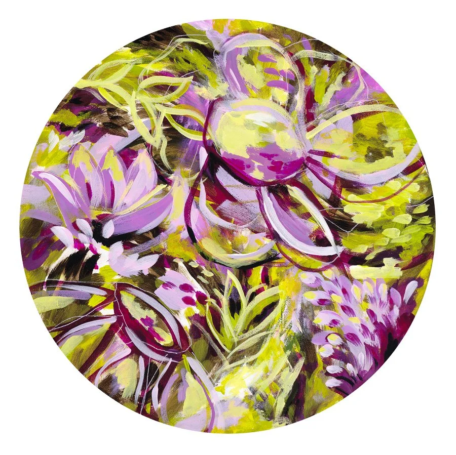 Chartreuse Cha Cha 16x16" - Original