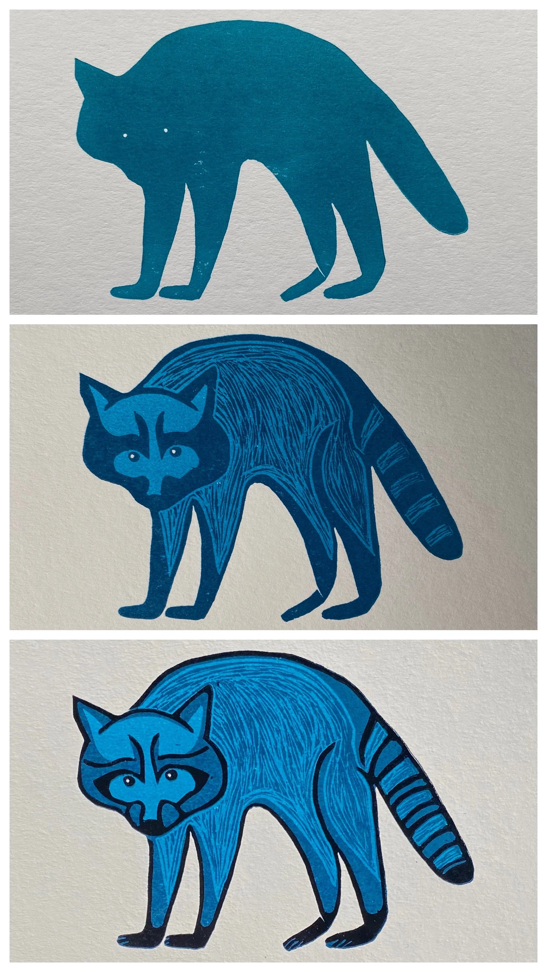 Blue Raccoon Color Separations