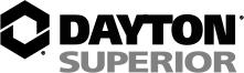 Dayton Superior logo with blue hexagon icon and text in black and gray