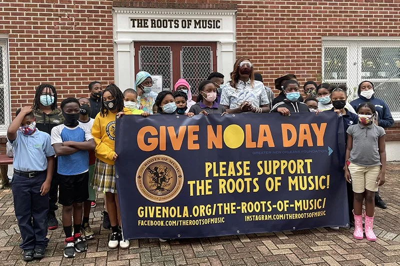 NOLA Bounce star Big Freedia visited the students on GiveNOLA Day 2021.