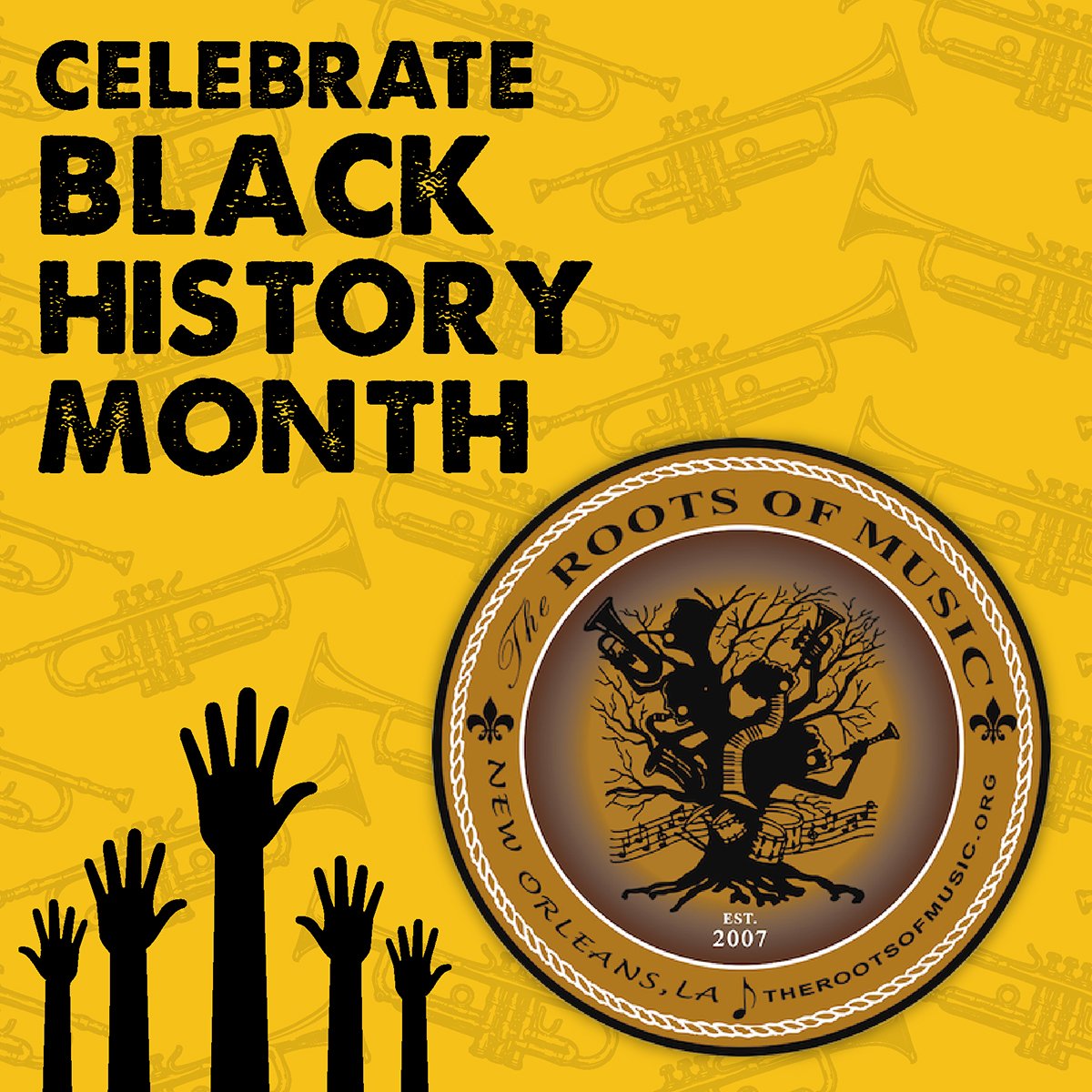 Seasonal social graphic for The Roots of Music