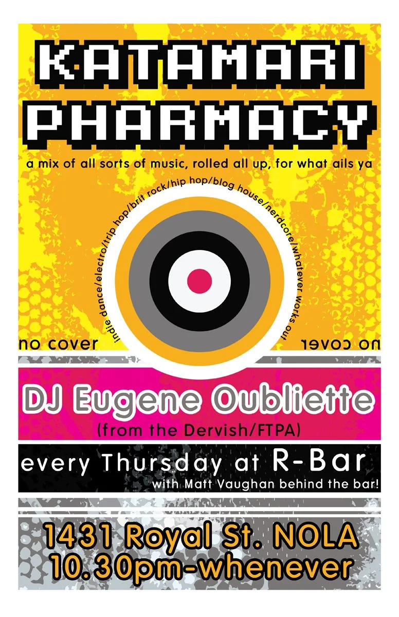 Poster for weekly DJ night