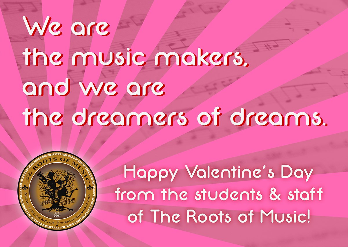 Neighborhood Valentine's Cards for The Roots of Music