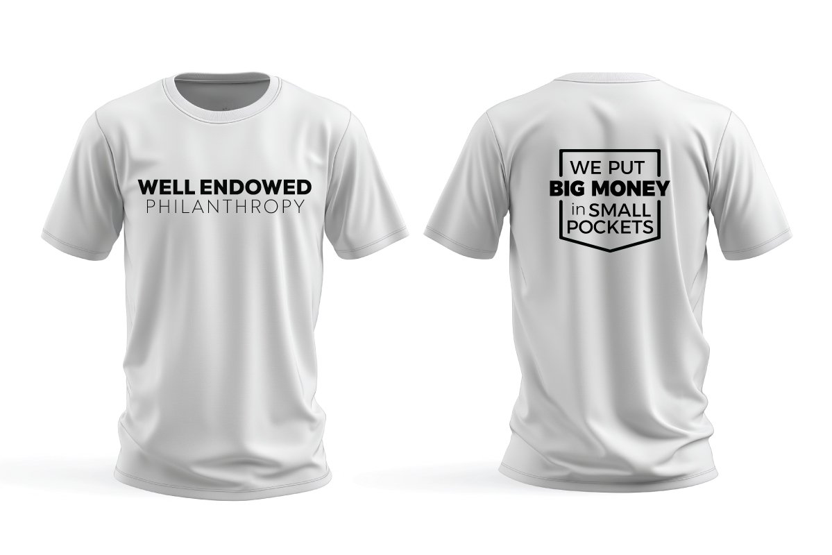 T-shirt design for philanthropic consultant
