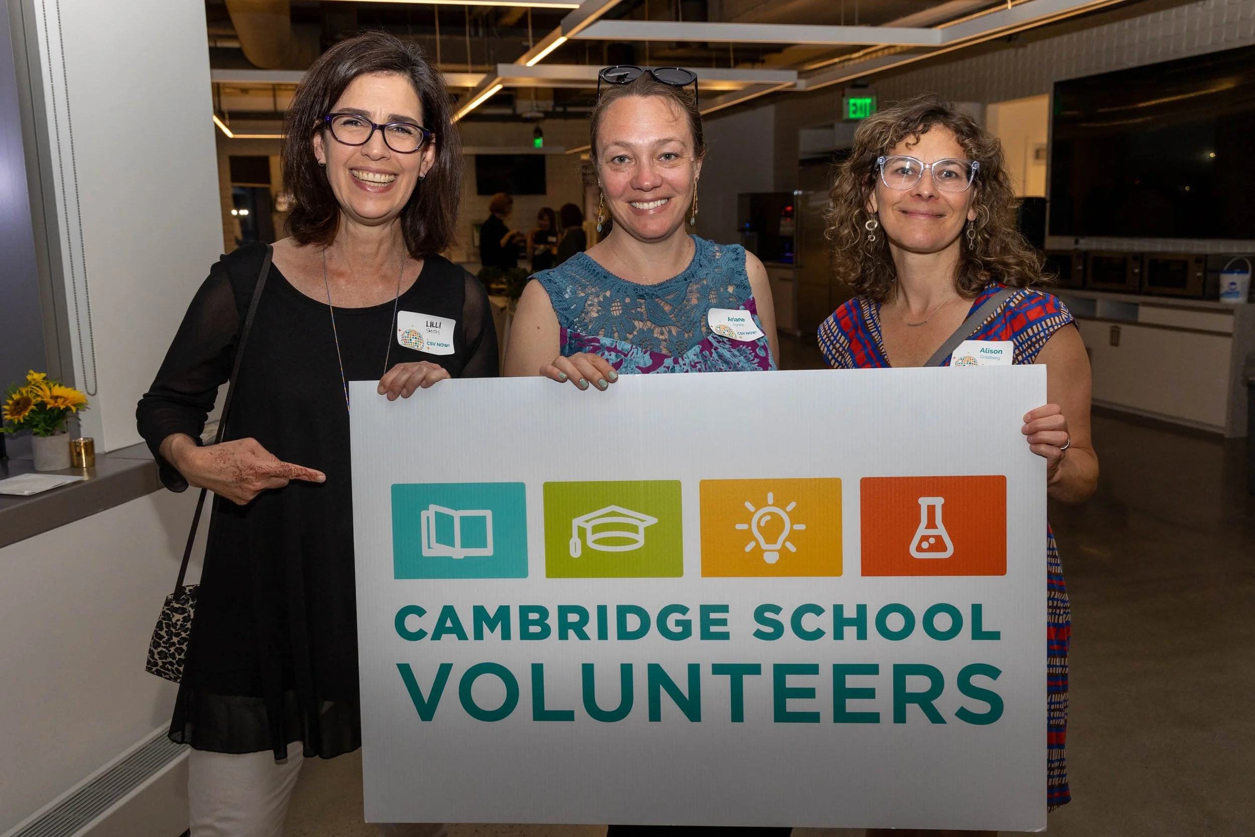 L–R: Lilli Smith, Ariane Agnew, and volunteer Reading Buddy Alison Goldberg