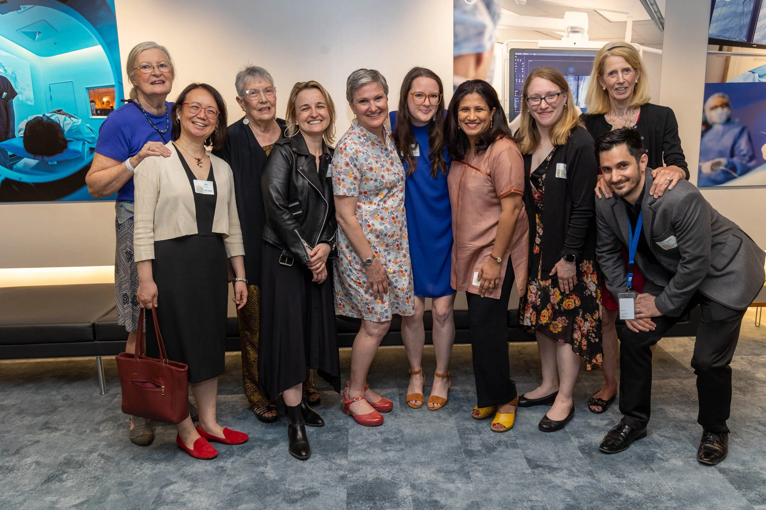 L–R: CSV Board Members Sue Wellington, Jin Chen,  Linda Pursley, Anya Bear; CSV Executive Director Meg Ramsdell; CSV Board Members Colleen Bradbury, Karen Andrade, Ashley Johnson, Meg Moulton, and Amir Abdolahi