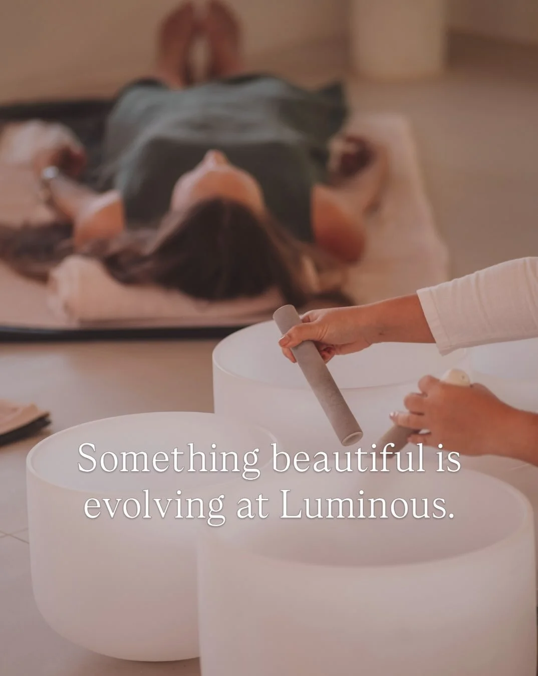 Something beautiful is evolving at Luminous. ✨

Our Full Moon Sound + Energy Recalibration experiences are becoming more intimate, more nourishing, and more personalized.

Held in our own Luminous space, we&rsquo;re bringing together two practitioner