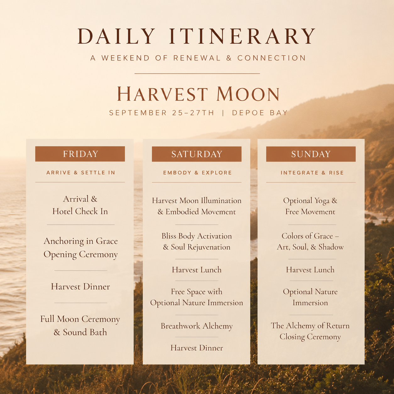 Womens Retreat Oregon Coast Fall 2026