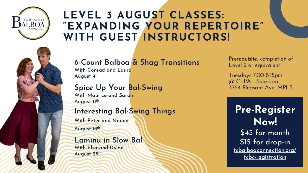 Level 3+  |  Expanding Your Repertoire |  August 2026