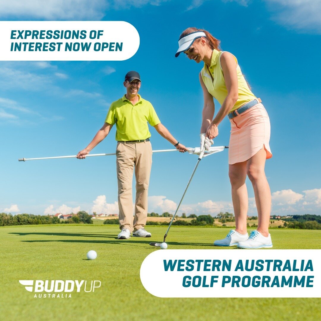 📢 𝗘𝗫𝗣𝗥𝗘𝗦𝗦𝗜𝗢𝗡𝗦 𝗢𝗙 𝗜𝗡𝗧𝗘𝗥𝗘𝗦𝗧 𝗡𝗢𝗪 𝗢𝗣𝗘𝗡: Expressions of Interest are open for Buddy Up's very first Golf 🏌🏻Programme in Western Australia. Here's what you can look forward to:

𝗣𝗨𝗥𝗣𝗢𝗦𝗘:
⛳ Introduce a new activity/spor