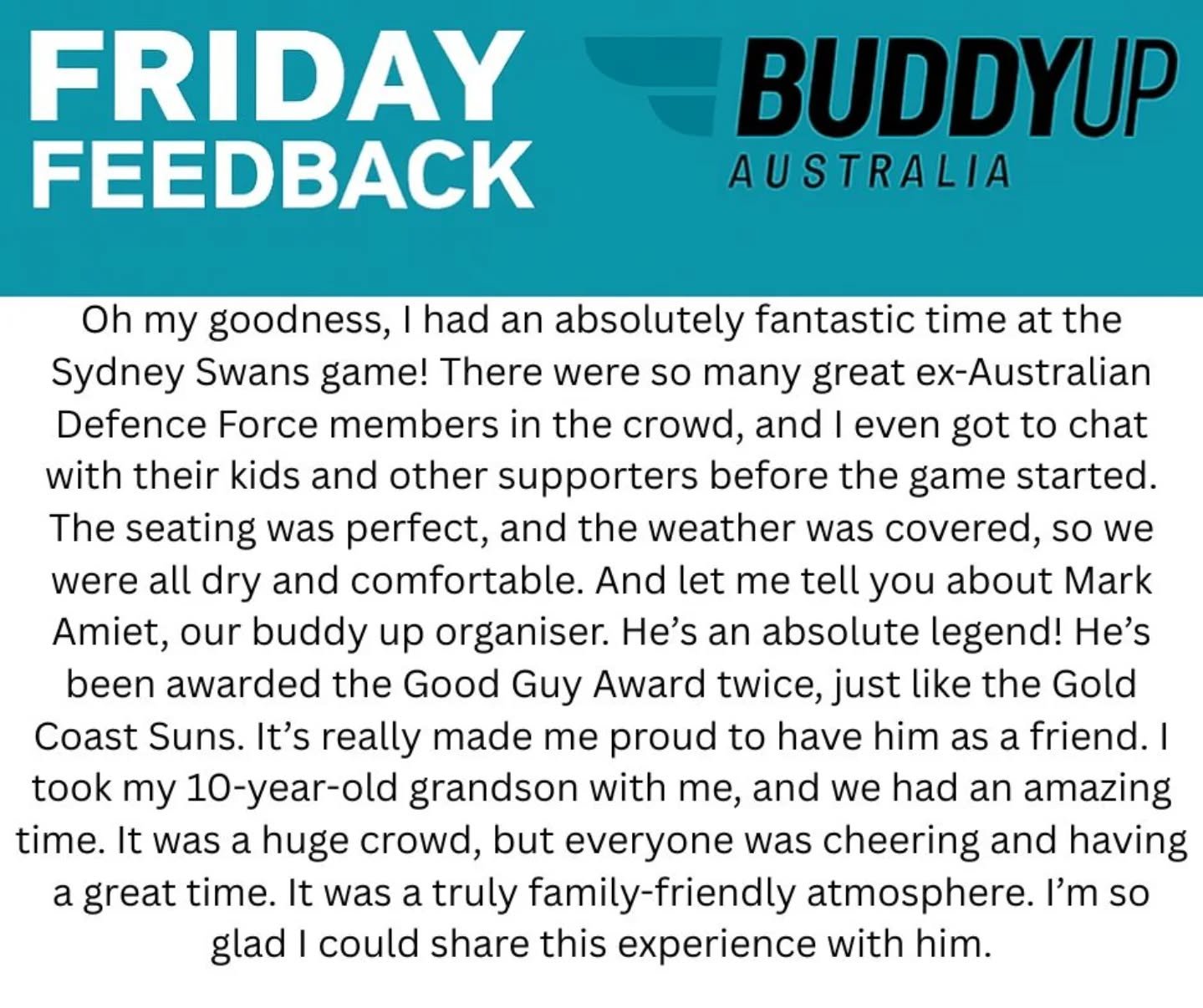 Always good to put a smile on the dial of our veterans..

Have a great weekend Team!

#mateship #service #veteran #beyondthebest