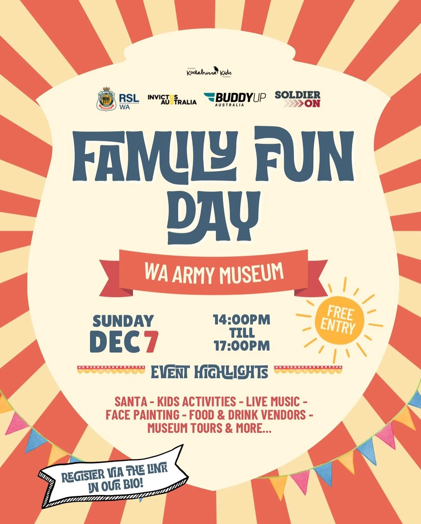 We&rsquo;re celebrating Veterans&rsquo; Health Week&nbsp;with a community Family Fun Day!

All current and former serving ADF members, and their families, are warmly invited to a relaxed and family-friendly afternoon focused on connection and communi