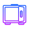 Abstract digital art with purple and blue geometrical shapes and gradients